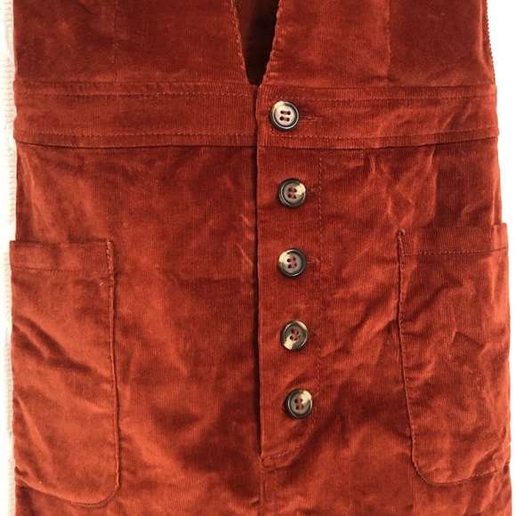 Free People Burnt Orange Overall Dress - Picture 3 of 4